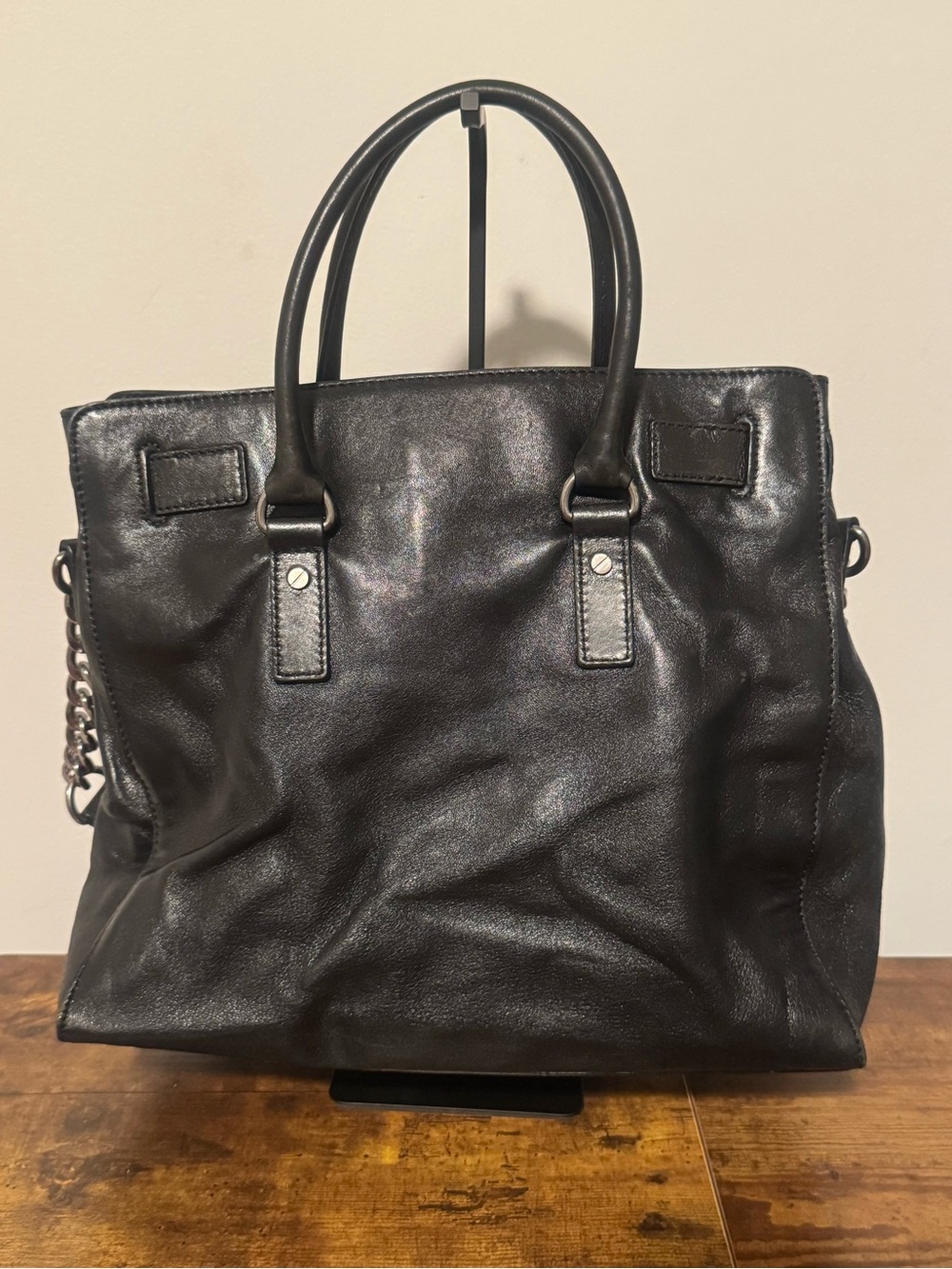 Michael Kors Hamilton Studded Satchel/Tote - Picture 5 of 8